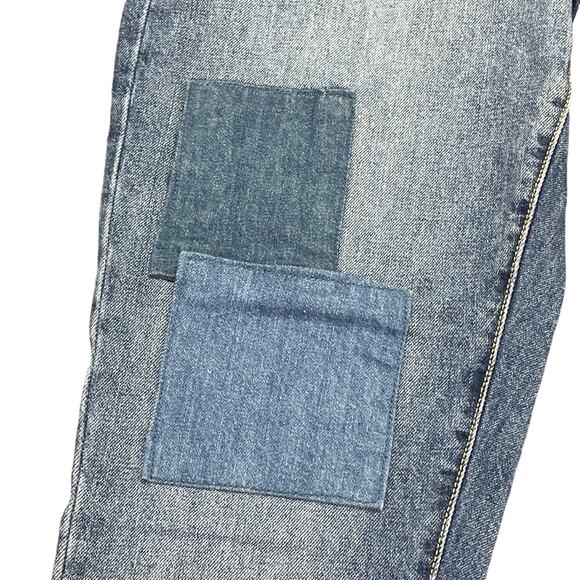 Universal Thread Boyfriend Denim Jeans Women’s Size 2/26R Cuffed Patched‎ - Picture 6 of 12